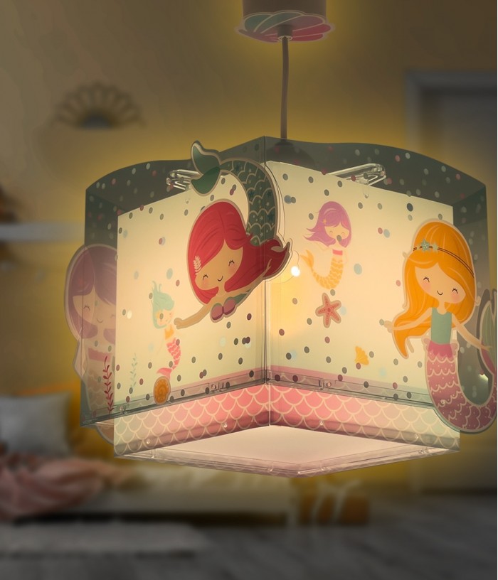 Children's hanging lamp Mermaids
