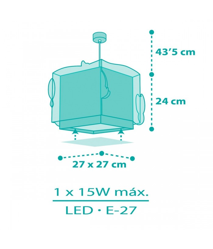Lampada da soffitto a sospensione per bambini Mermaids Sirene
