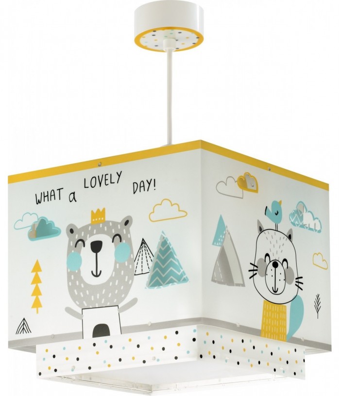 Lámpara de techo infantil Hello Little animales bosque