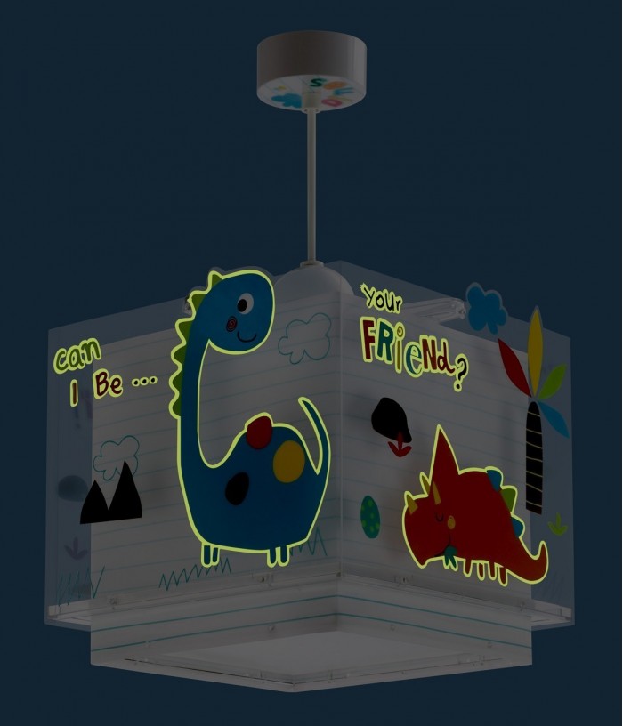 Lustre et lampe suspension enfant Dinos Dinosaures
