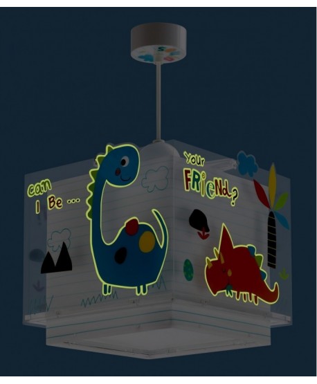 Lustre et lampe suspension enfant Dinos Dinosaures