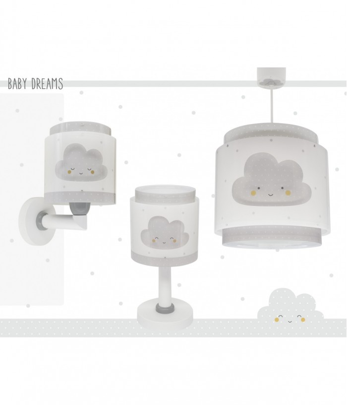 Children's hanging lamp Baby Dreams Cloud grey