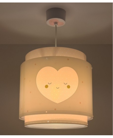Children's hanging lamp Baby Dreams Heart pink