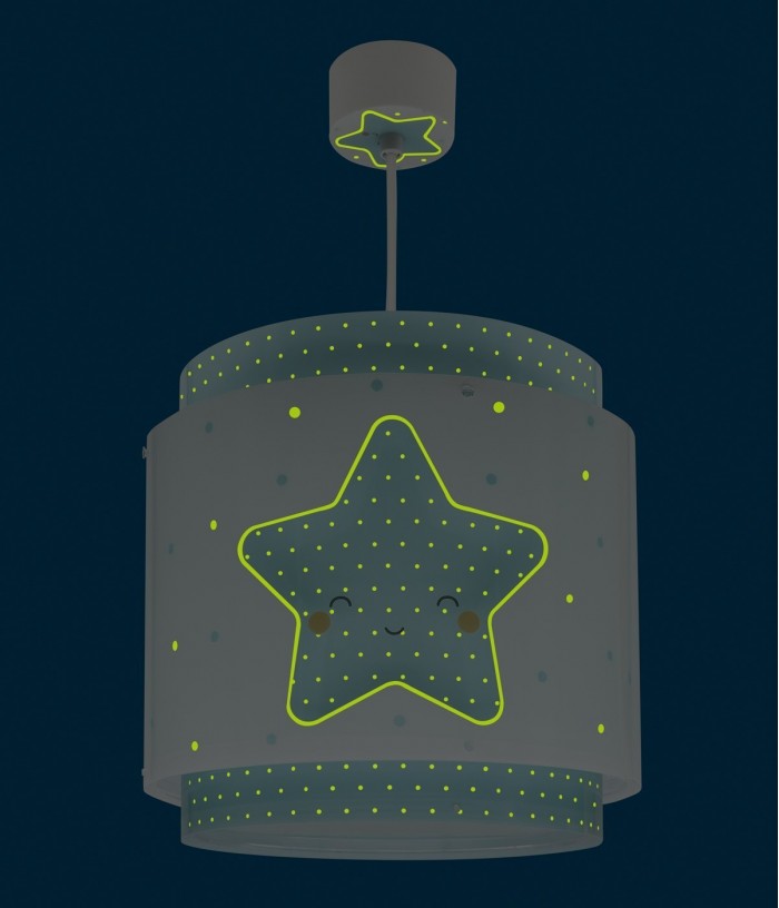 Lustre et lampe suspension enfant Baby Dreams Etoile bleu
