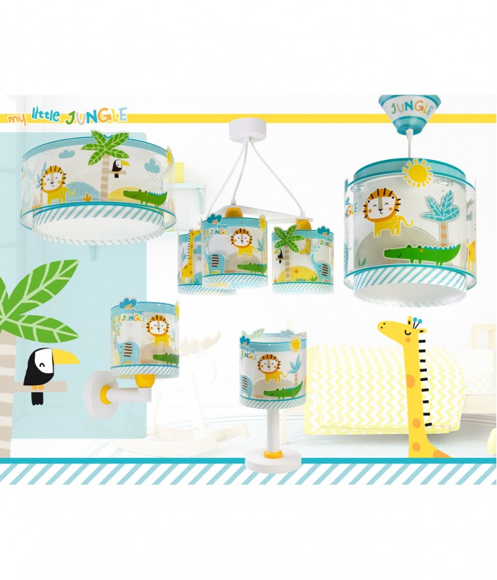 Lámpara de techo infantil My Little Jungle Animales Jungla