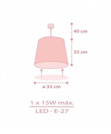 Lampada da soffitto a sospensione per bambini Star Light Stella rosa