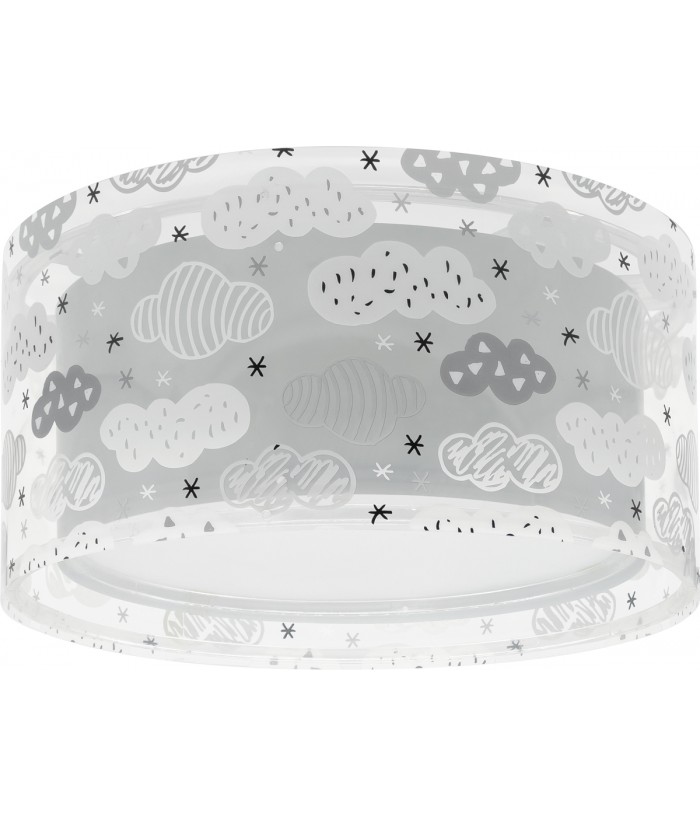 Children's ceiling light Clouds gray