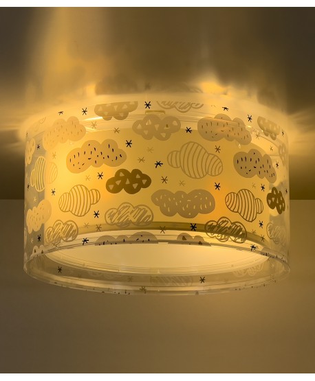 Children's ceiling light Clouds gray