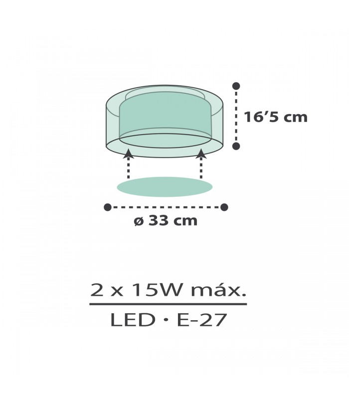 Plafon De Tecto infantil Clouds Nuvens verde