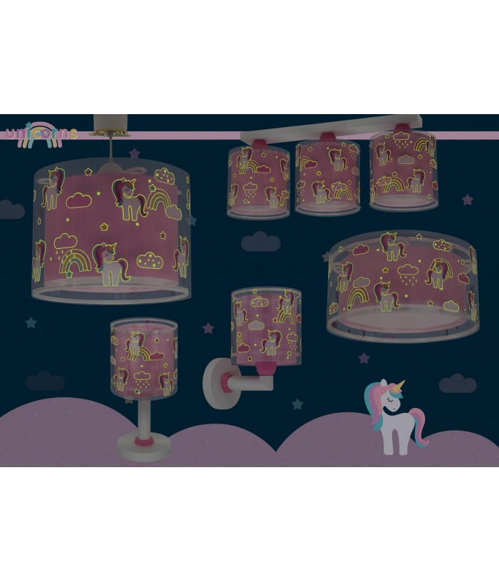 Plafoniera per bambini Unicorns Unicorni