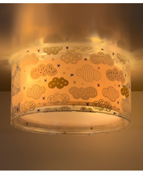 Children's ceiling light Clouds pink