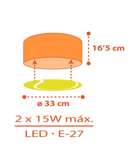 Children's ceiling light Tennis