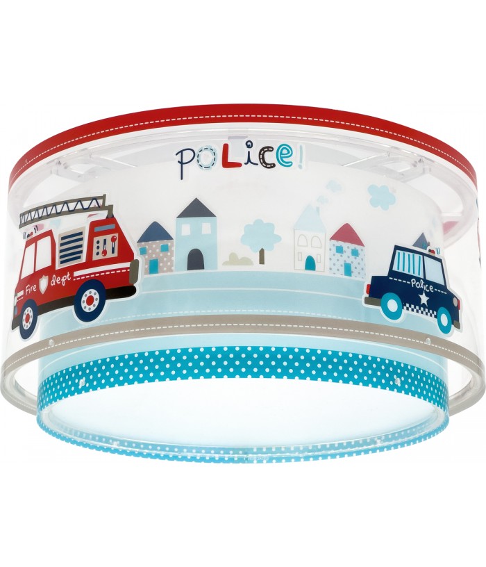 Plafon De Tecto infantil Police Polícia e bombeiros