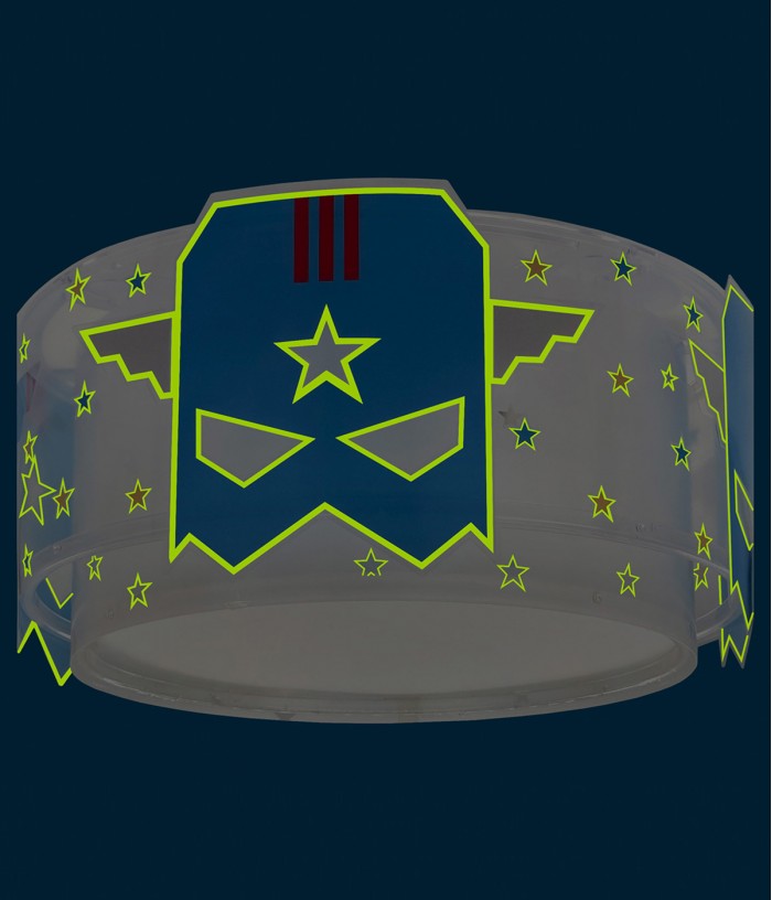 Plafon De Tecto Infantil Blue Hero Super-heróis