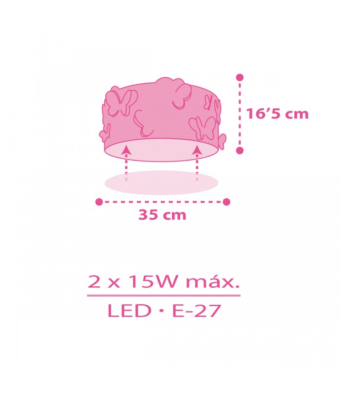 Plafoniera per bambini Butterfly Farfalla