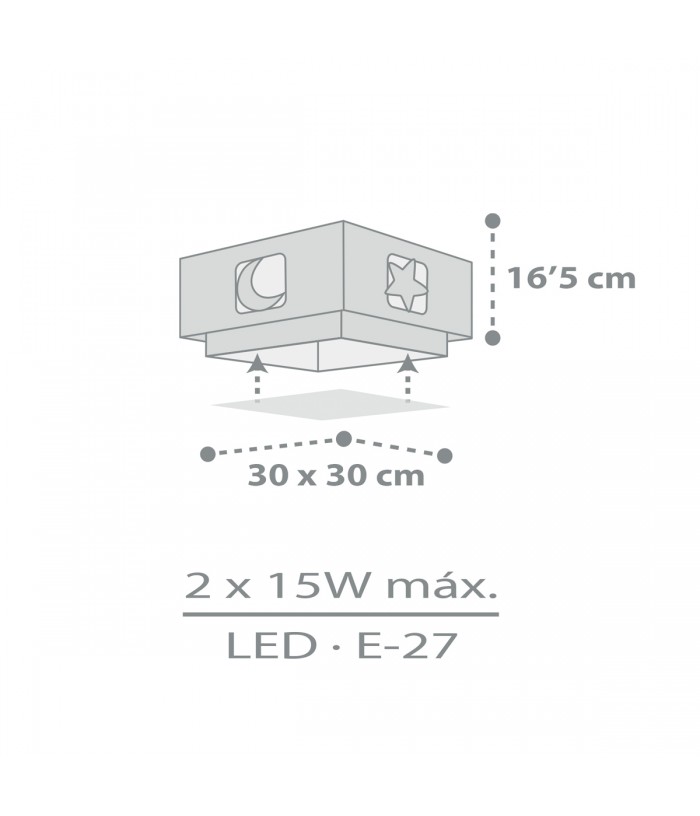 Children's ceiling light Moonlight gray