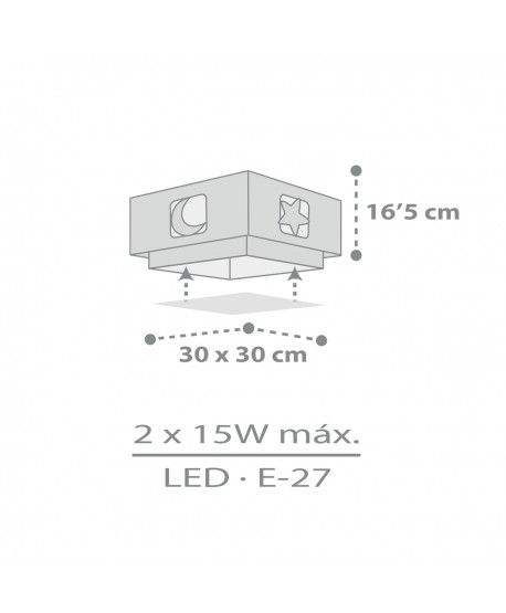 Children's ceiling light Moonlight gray