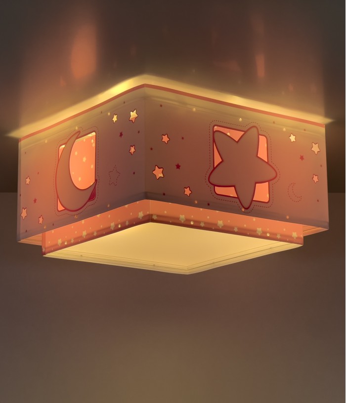 Children's ceiling light Moonlight pink