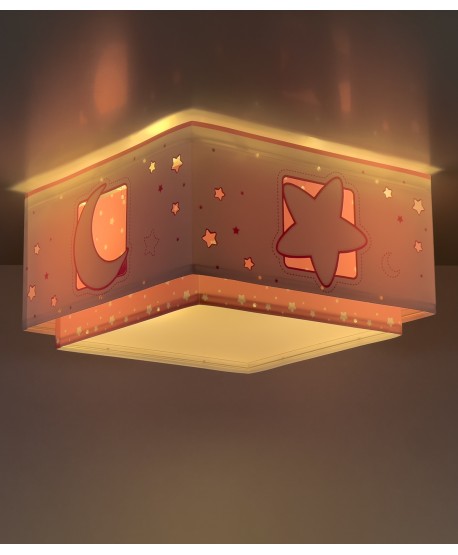 Children's ceiling light Moonlight pink