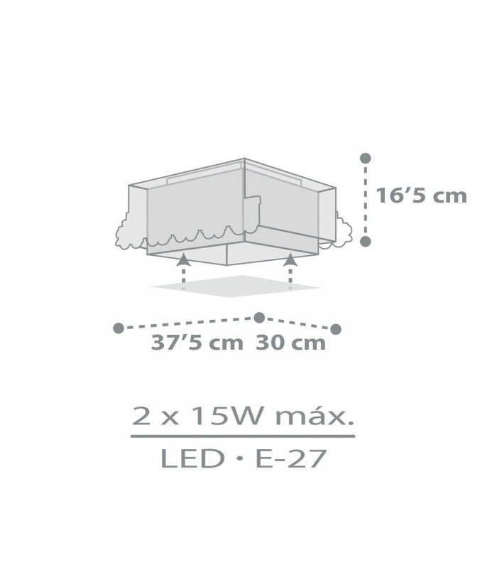 Children's ceiling light The Night Train