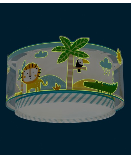 Plafonnier pour enfant Little Jungle animaux de la jungle