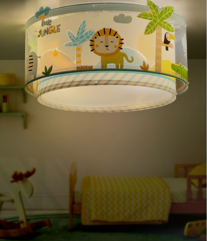 Plafonnier pour enfant Little Jungle animaux de la jungle