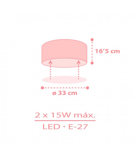 Children's ceiling light Star Light pink