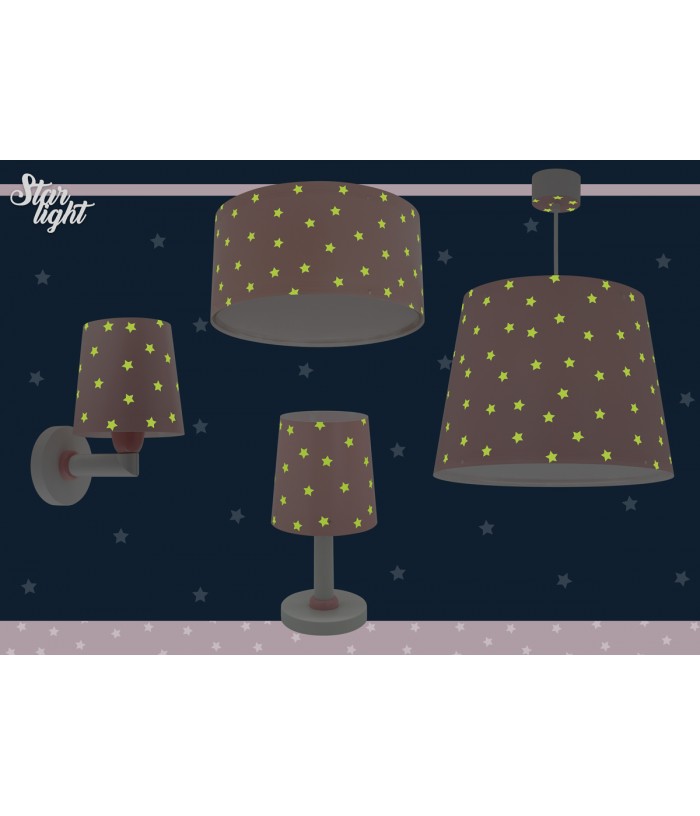 Children's ceiling light Star Light pink