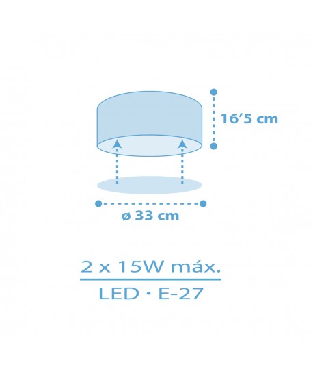 Plafon De Tecto infantil Star Light Estrela azul
