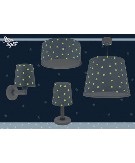 Plafonnier pour enfant Star Light Lumière Étoilée bleu