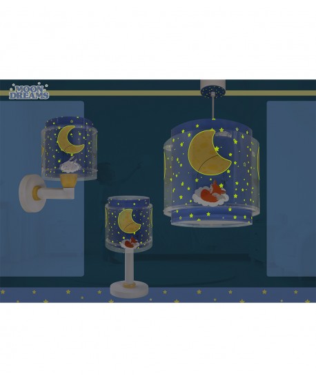 Candeeiro teto criança Moon Dreams Lua