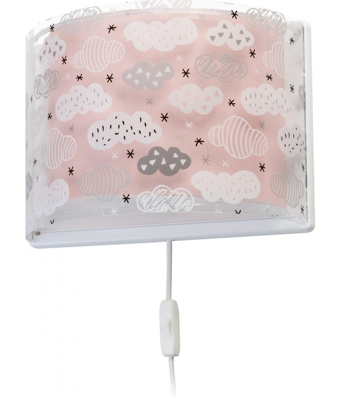 Aplique de pared infantil Clouds Nube rosa