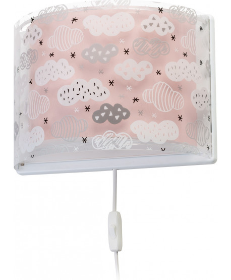 Aplique de pared infantil Clouds Nube rosa