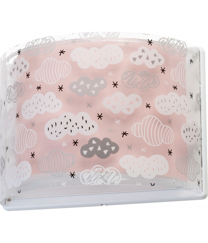 Aplique de pared infantil Clouds Nube rosa