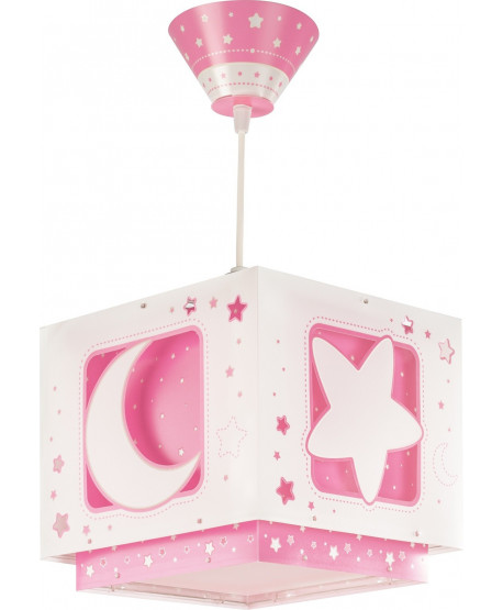 Lámpara de techo infantil Moonlight rosa