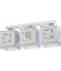 Plafoniera per bambini a 3 luci Moonlight luna e stelle grigio