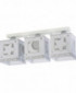 Plafon De Tecto 3 luzes infantil Moonlight Lua e estrelas cinza