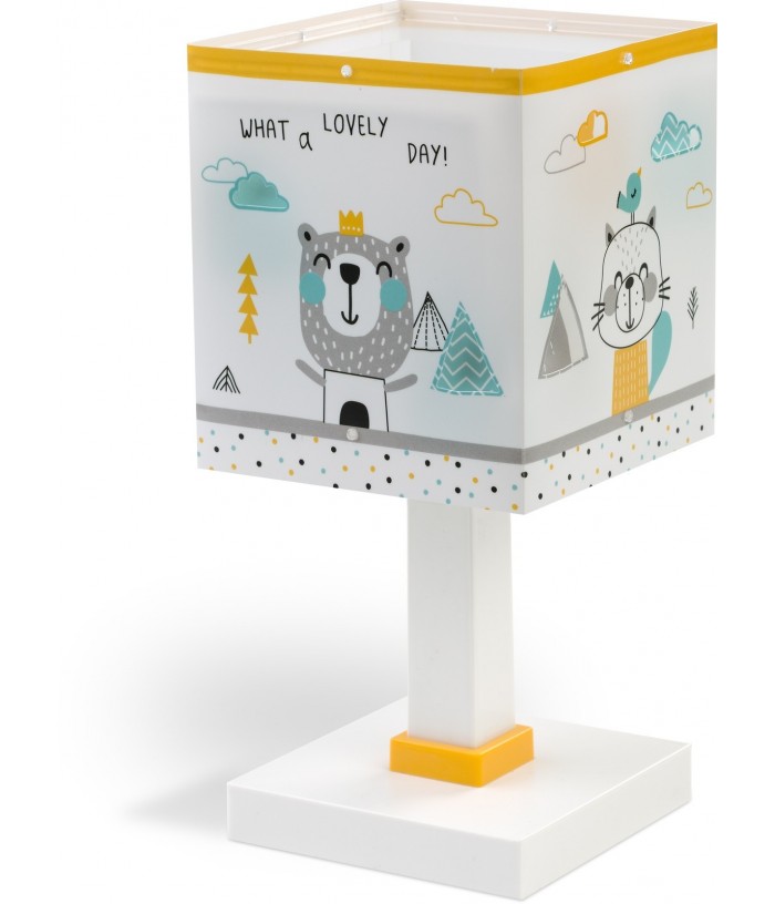 Lampe de chevet pour enfants Hello Little animaux