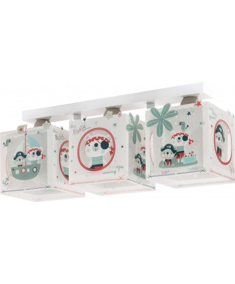 Plafonnier à 3 lampes pour enfants The Pirates