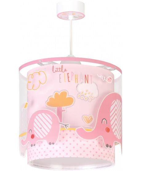 Luminária infantil de tecto Little Elephant Pequeno Elefante rosa