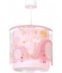 Lámpara infantil de techo Little Elephant rosa