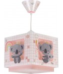 Lámpara infantil de techo Koala rosa