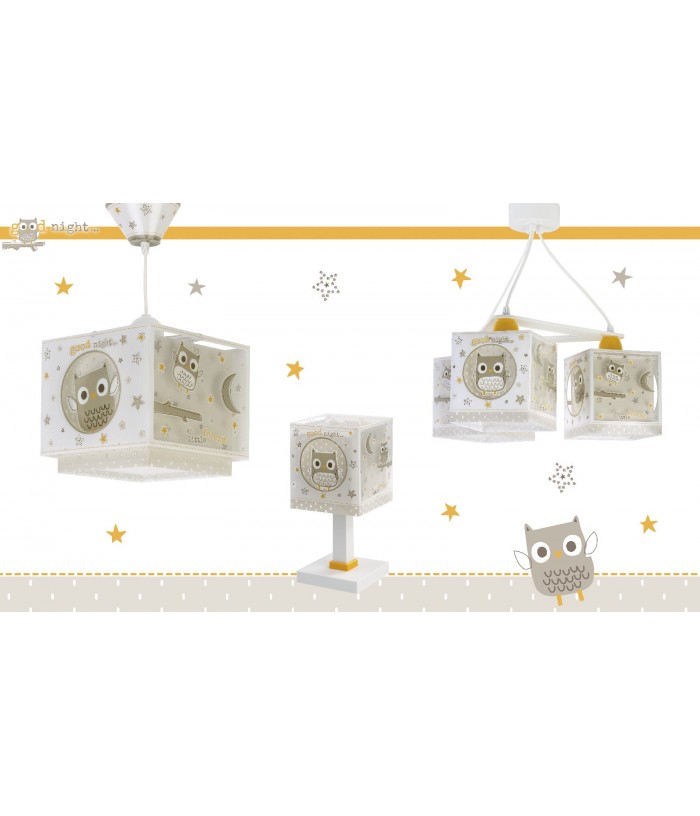 Suspension pour enfants à 3 lampes Good Night Hibou