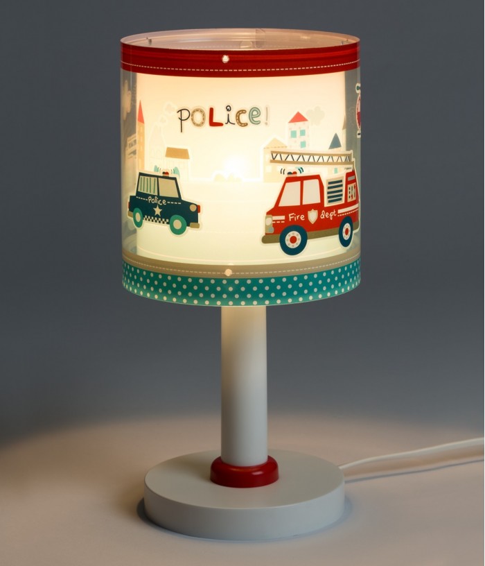 Lámpara de mesa infantil Policia y Bomberos