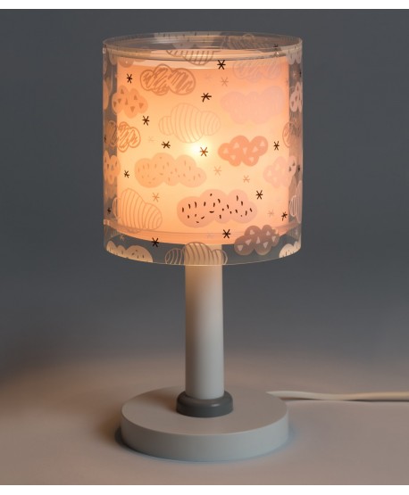 Lampe de chevet pour enfants Clouds Nuages rose