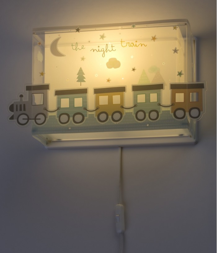 Aplique de pared infantil The Night Train Tren