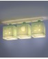 Plafoniera per bambini a 3 luci Moonlight luna e stelle verde