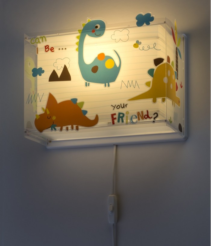 Aplique de pared infantil Dinos Dinosaurios