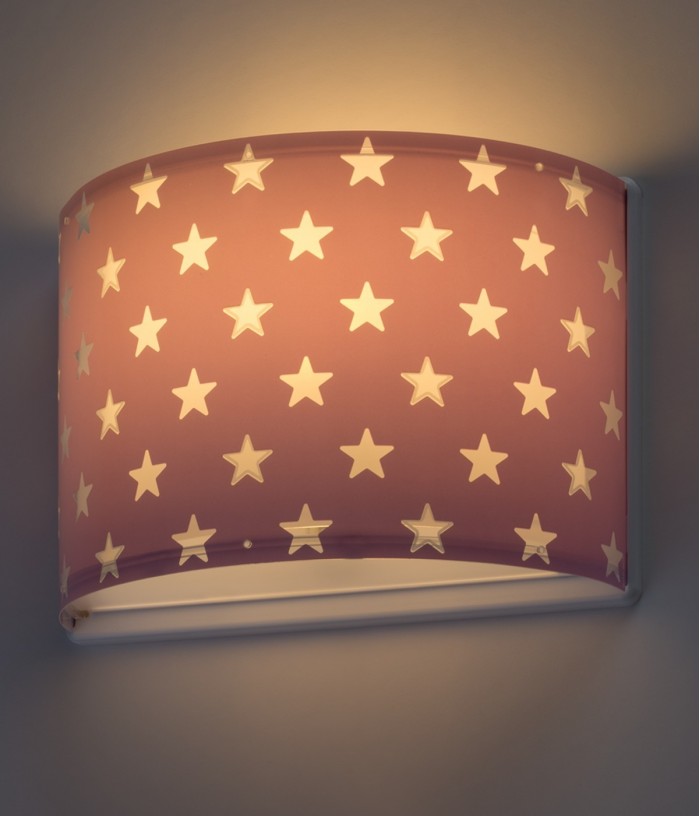 Aplique de pared Stars Estrellas malva