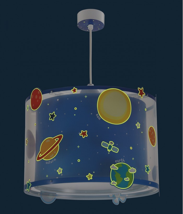 Lámpara infantil de techo Planets